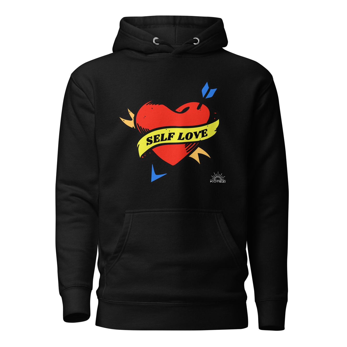 Self Love Heart Hoodie - Dark Colors