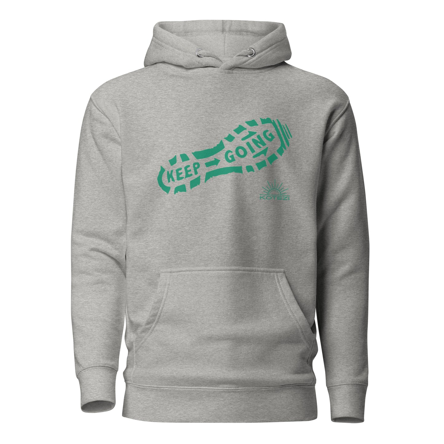 Keep Going Shoeprint Hoodie - Green