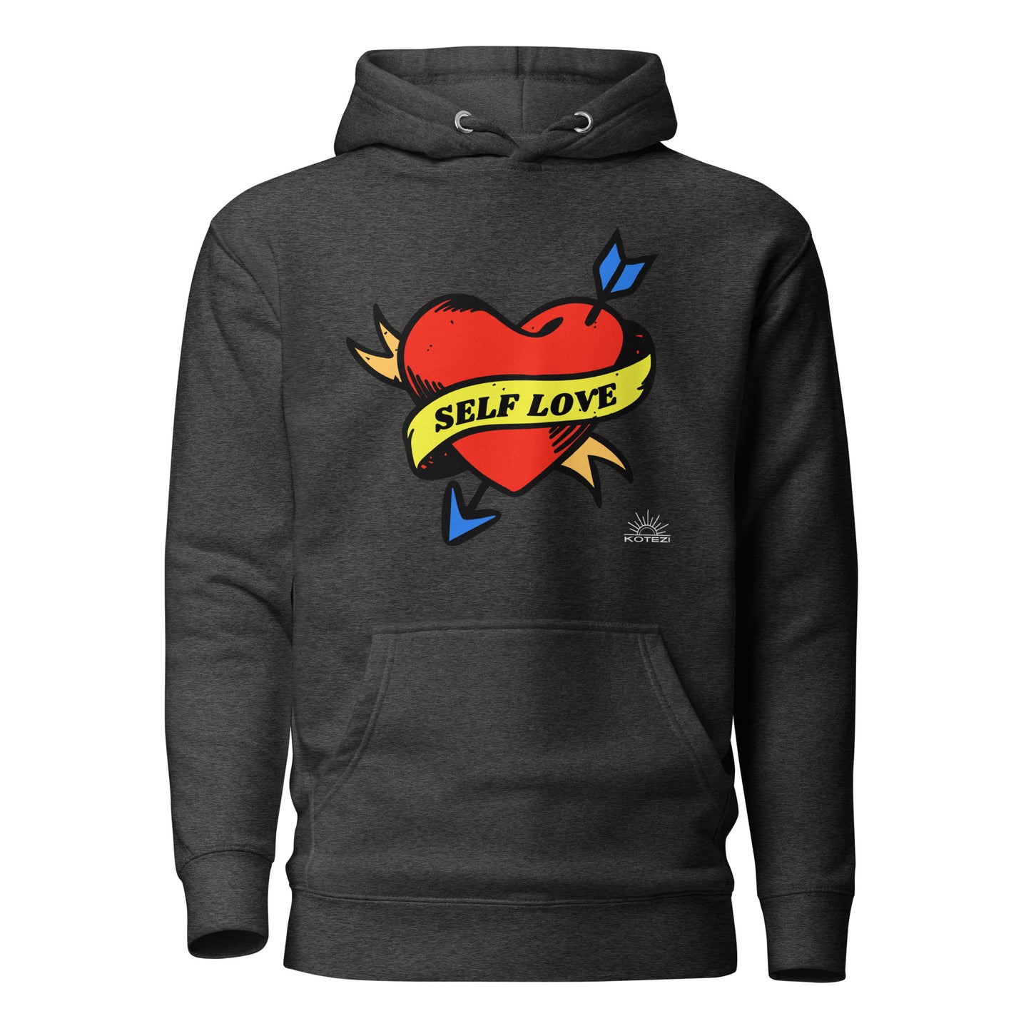 Self Love Heart Hoodie - Dark Colors